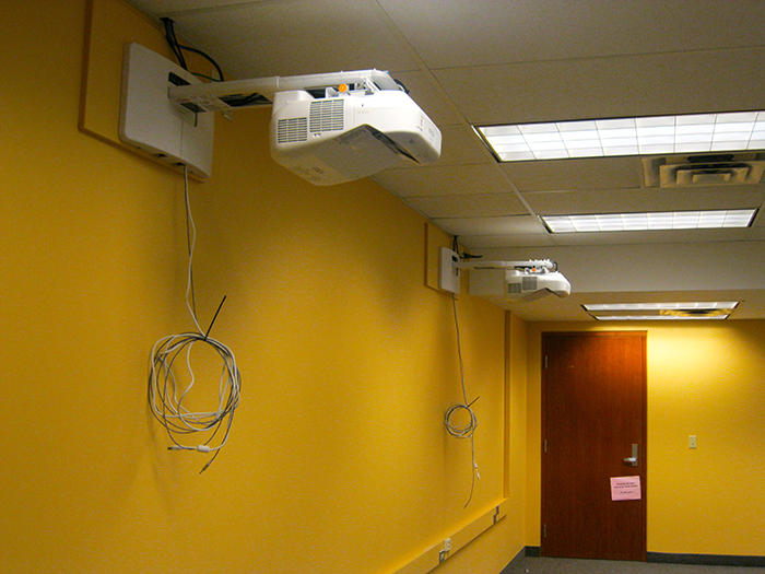 projectors being installed in TSC 121